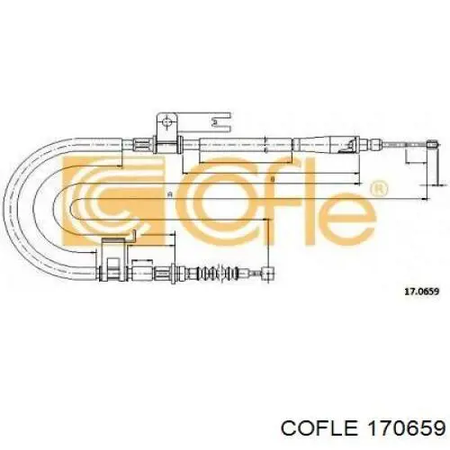 Трос ручника 170659 Cofle