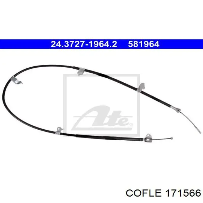 Трос ручного тормоза задний Cofle 171566 цена, от 23.29 USD