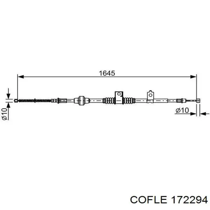 Трос ручника 1190007 Kamoka