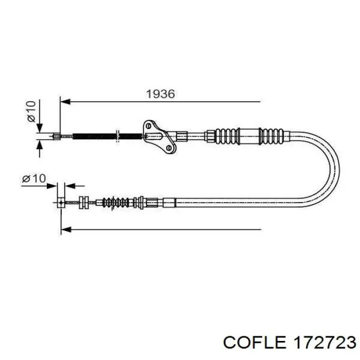 Трос ручника 172723 Cofle