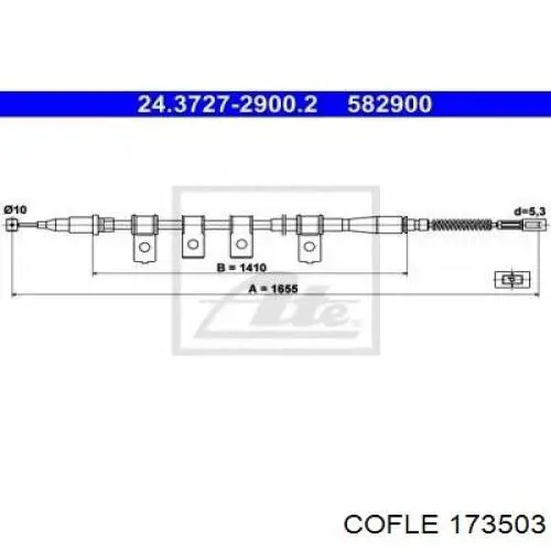 Купить LABR1111 Starline Трос стояночного тормоза задний левый