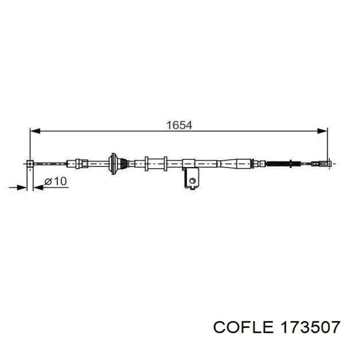 Трос ручника 173507 Cofle