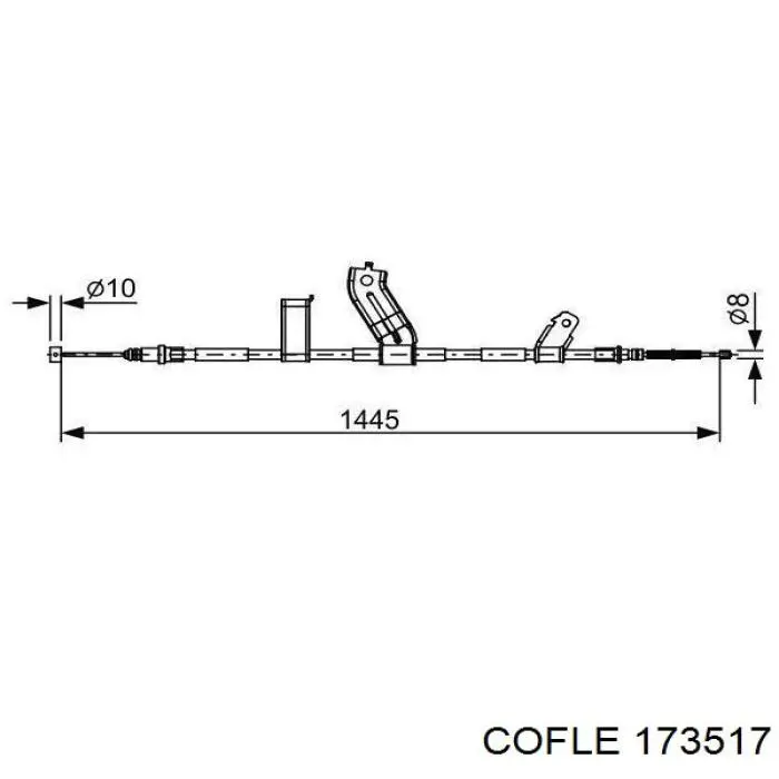 Трос ручника задний правый Cofle 173517