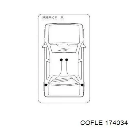 Трос ручного тормоза задний Cofle 174034 цена, от 27.16 USD