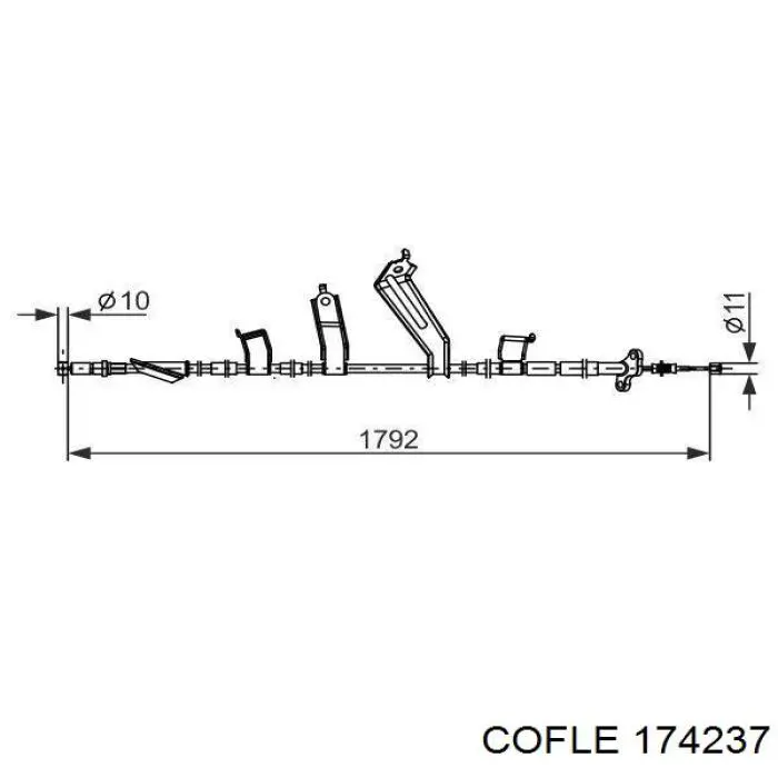 Купить C74111ABE ABE Трос стояночного тормоза задний левый