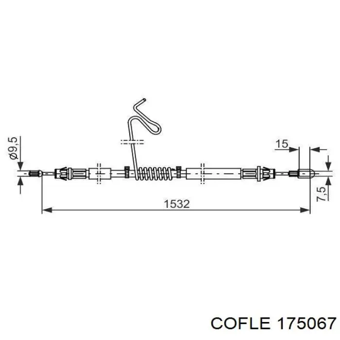 5440255L10 Suzuki Трос ручного тормоза
