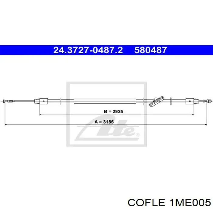 Купить A6394203885 Mercedes Трос ручного тормоза промежуточный