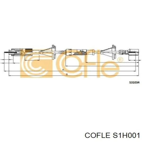 Трос привода спидометра S1H001 Cofle