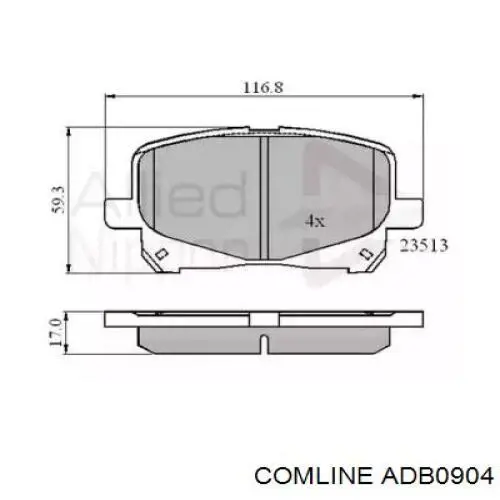 Передние тормозные колодки ADB0904 Comline