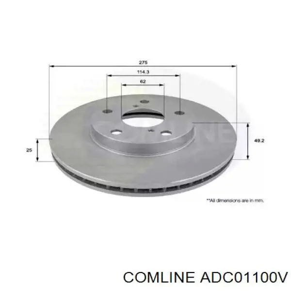 ADC01100V Comline тормозные диски