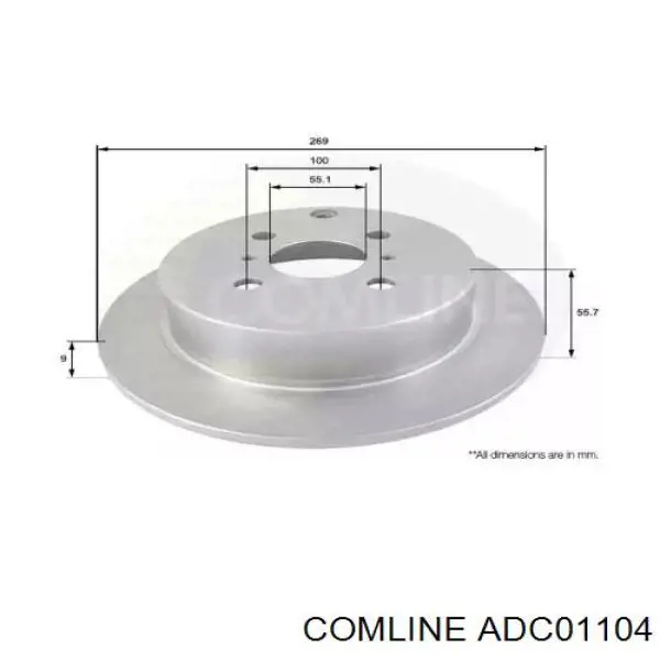 Тормозные диски ADC01104 Comline