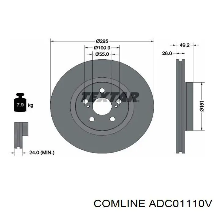Купить ADC01110V Comline Ротор тормозной