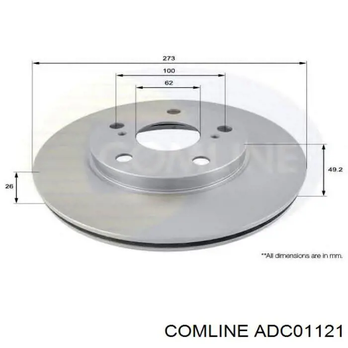 Тормозные диски ADC01121 Comline