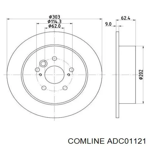 Купить ADC01121 Comline Диск тормозной задний