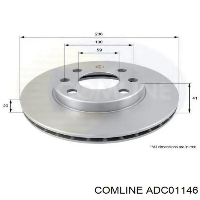 ADC01146 Comline Дисковый тормоз