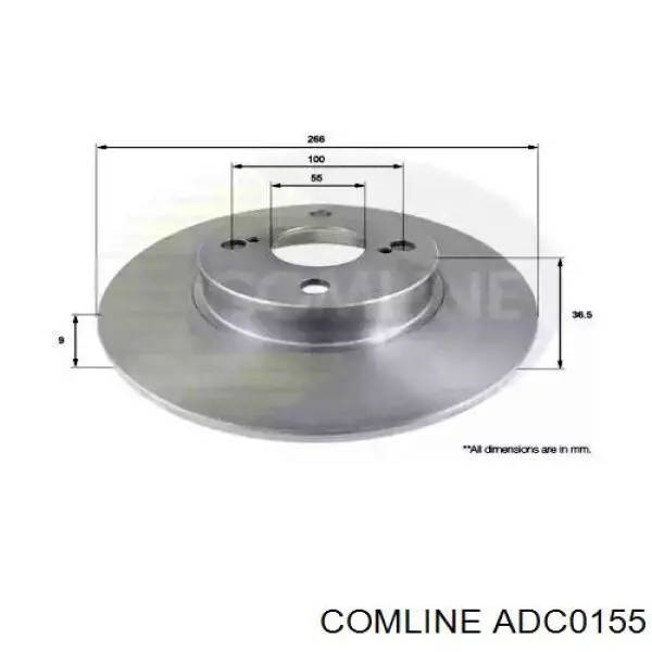 Тормозные диски ADC0155 Comline