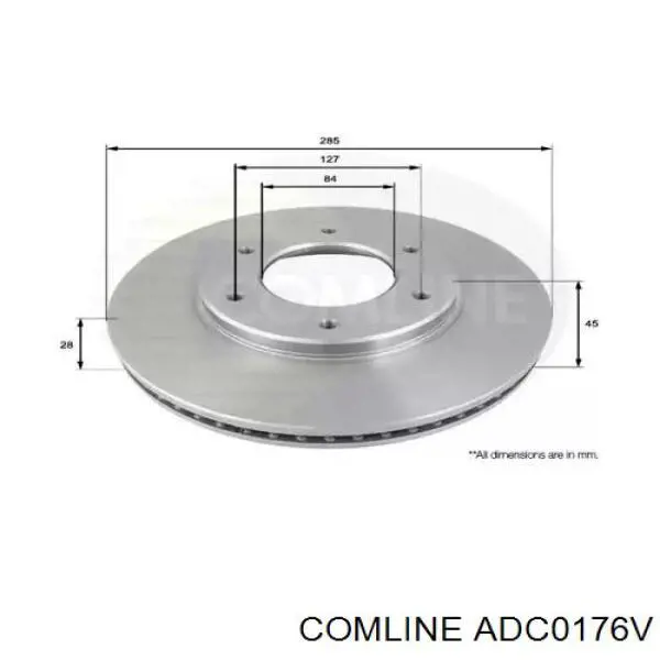 Передние тормозные диски ADC0176V Comline