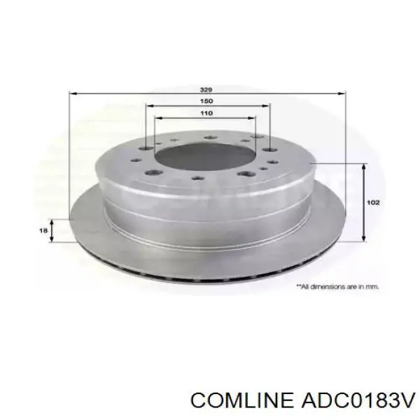 ADC0183V Comline тормозные диски