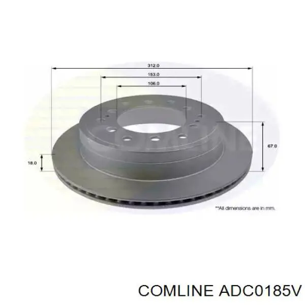 Тормозные диски ADC0185V Comline