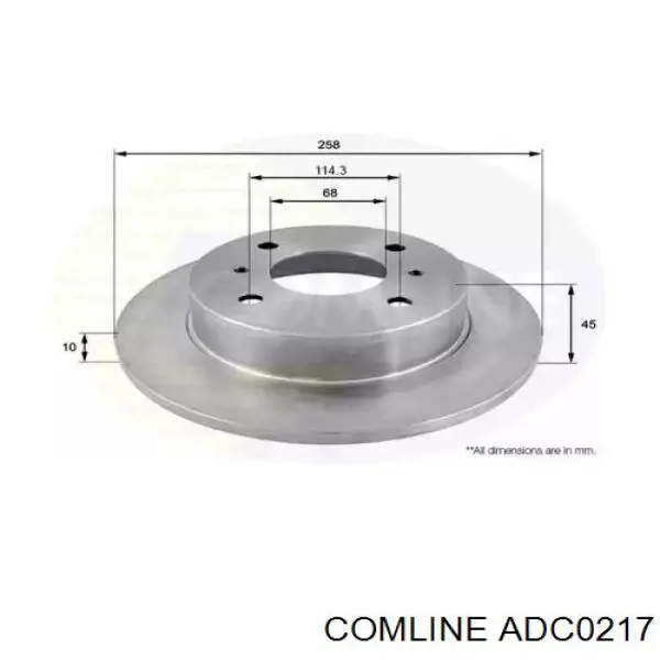 Тормозные диски ADC0217 Comline