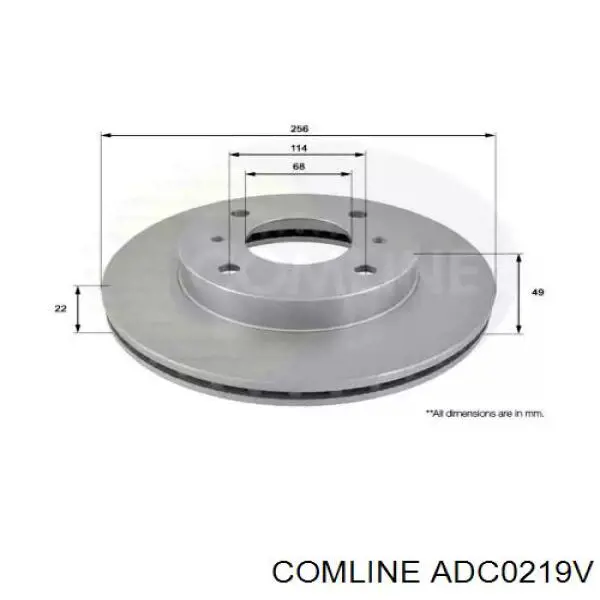 Передние тормозные диски ADC0219V Comline