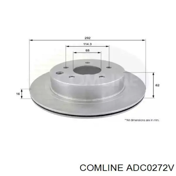 Тормозные диски ADC0272V Comline