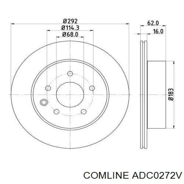 Купить ADC0272V Comline Диск тормозной задний