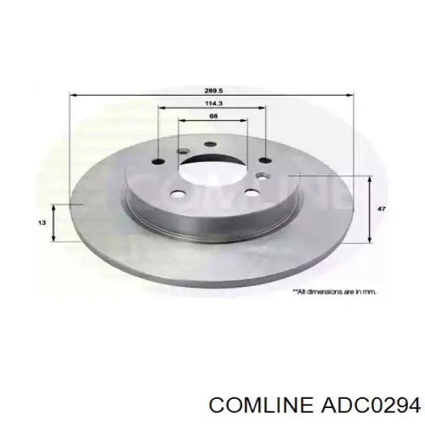 Тормозные диски ADC0294 Comline