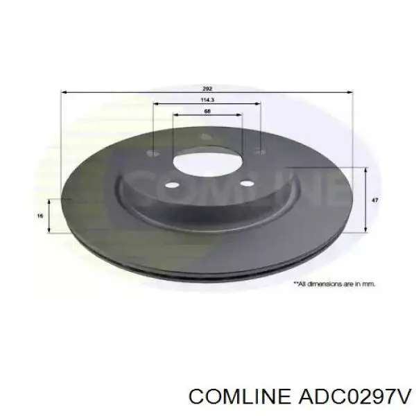 ADC0297V Comline тормозные диски
