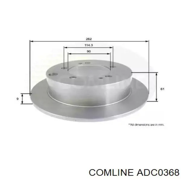 Тормозные диски ADC0368 Comline