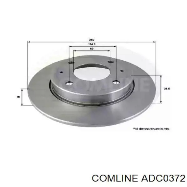 Тормозные диски ADC0372 Comline