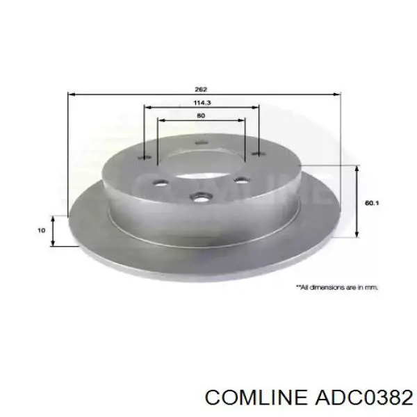 Тормозные диски ADC0382 Comline