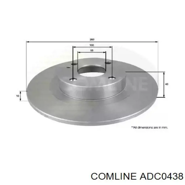 Тормозные диски ADC0438 Comline