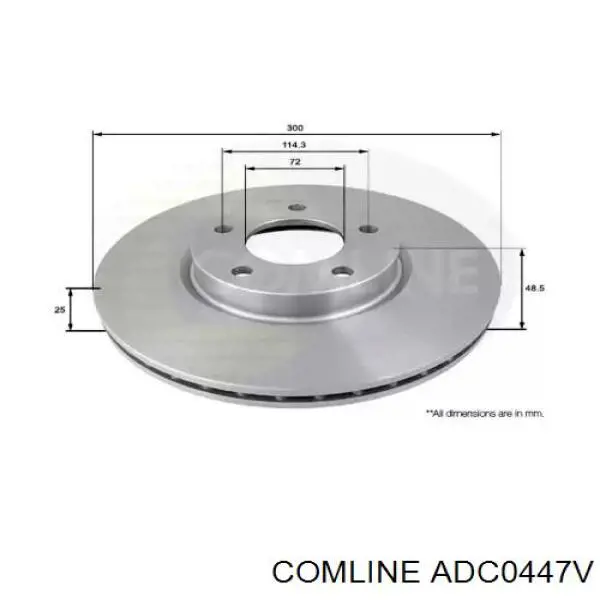 Передние тормозные диски ADC0447V Comline