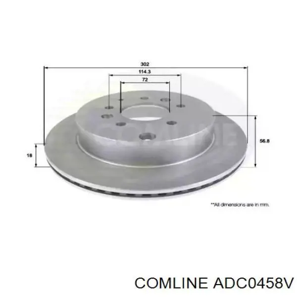 Тормозные диски ADC0458V Comline