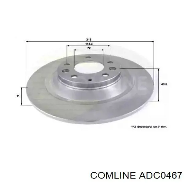 Тормозные диски ADC0467 Comline