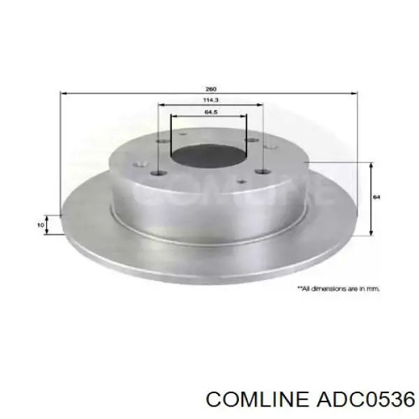 ADC0536 Comline тормозные диски