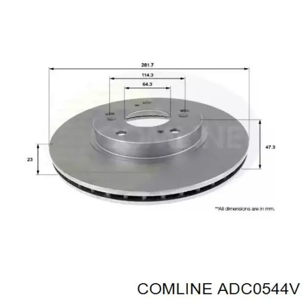 Передние тормозные диски ADC0544V Comline