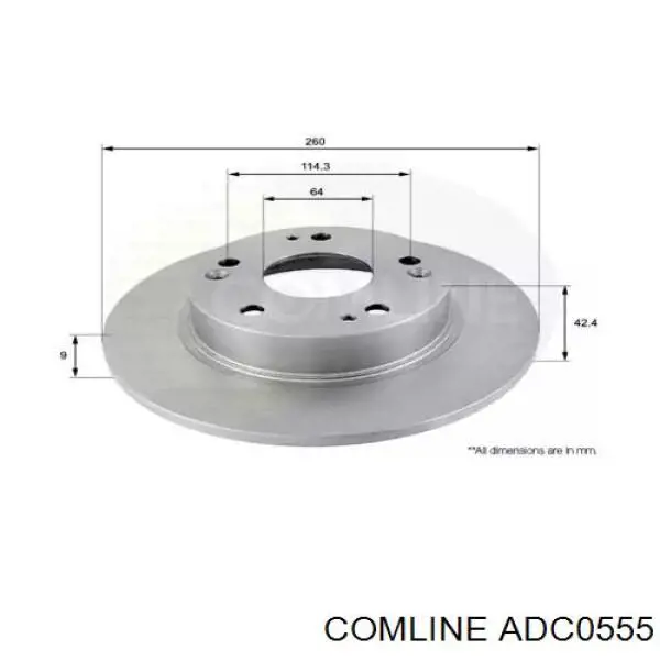 ADC0555 Comline Дисковый тормоз