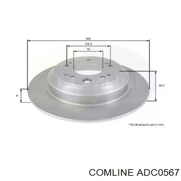 ADC0567 Comline тормозные диски