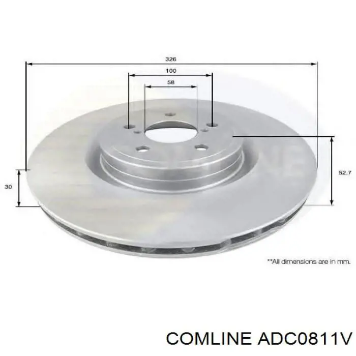 Купить ADC0811V Comline Ротор тормозной
