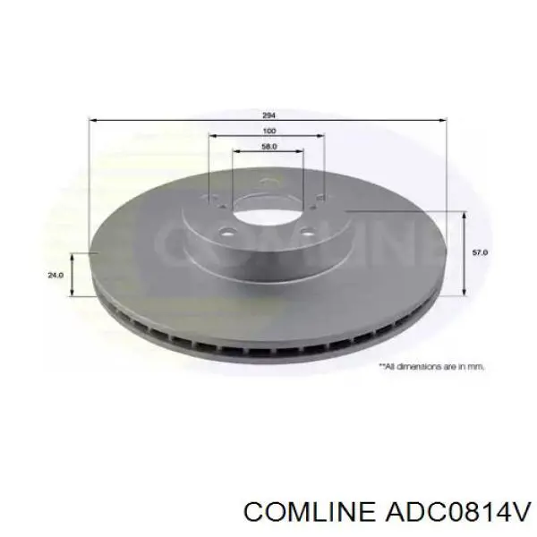 Передние тормозные диски ADC0814V Comline