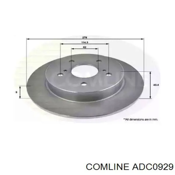 Тормозные диски ADC0929 Comline