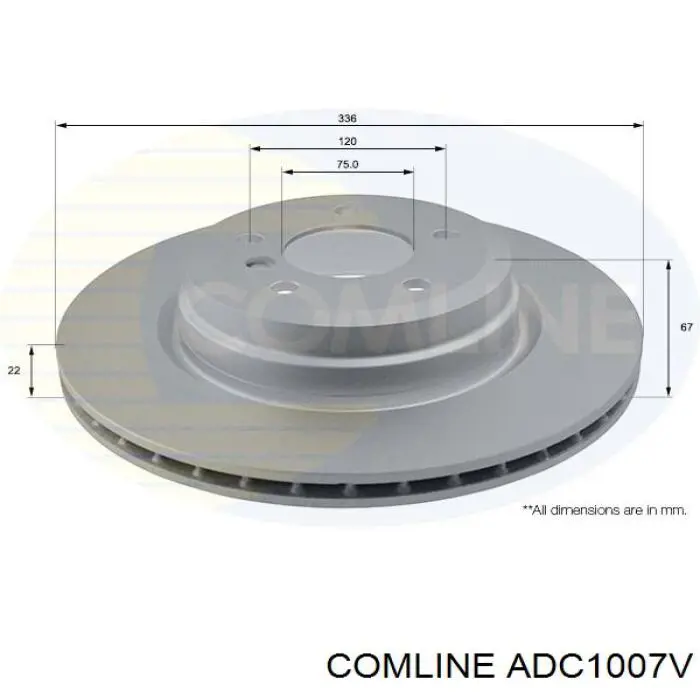 Купить ADC1007V Comline Ротор тормозной