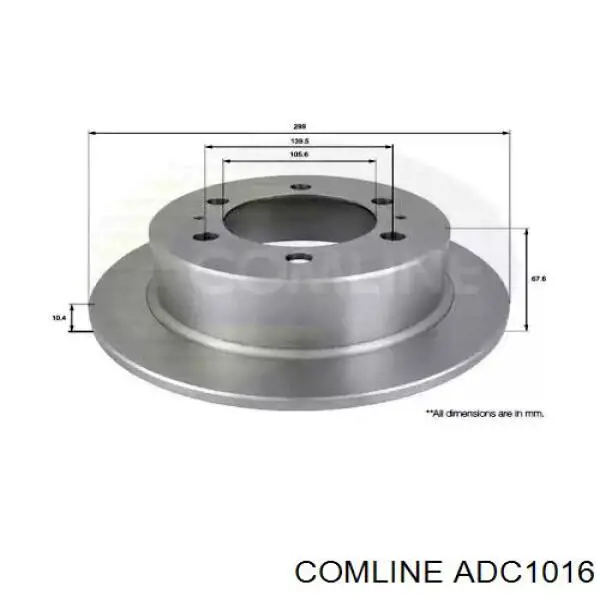 Тормозные диски ADC1016 Comline