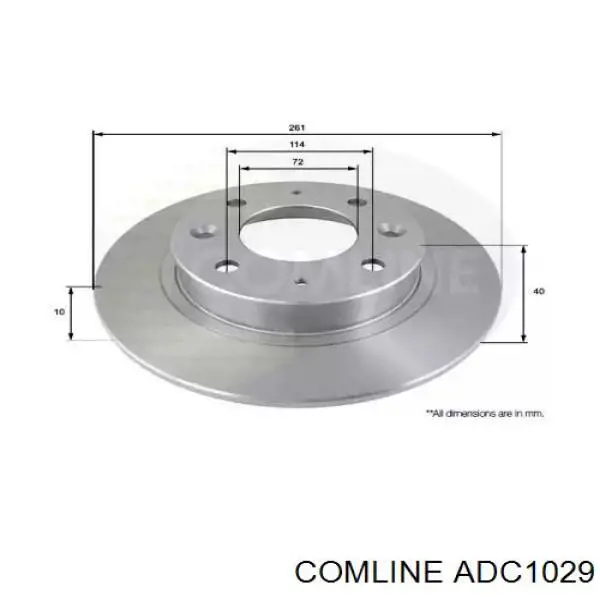 Тормозные диски ADC1029 Comline