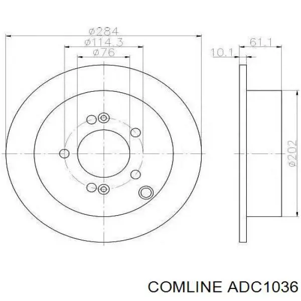 Задний тормозной диск Comline ADC1036 цена, от 28.18 USD