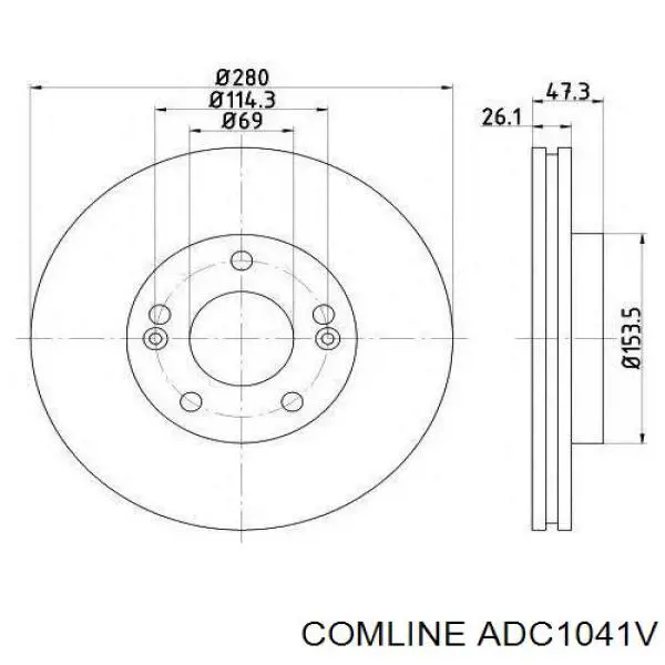 Купить ADC1041V Comline Ротор тормозной
