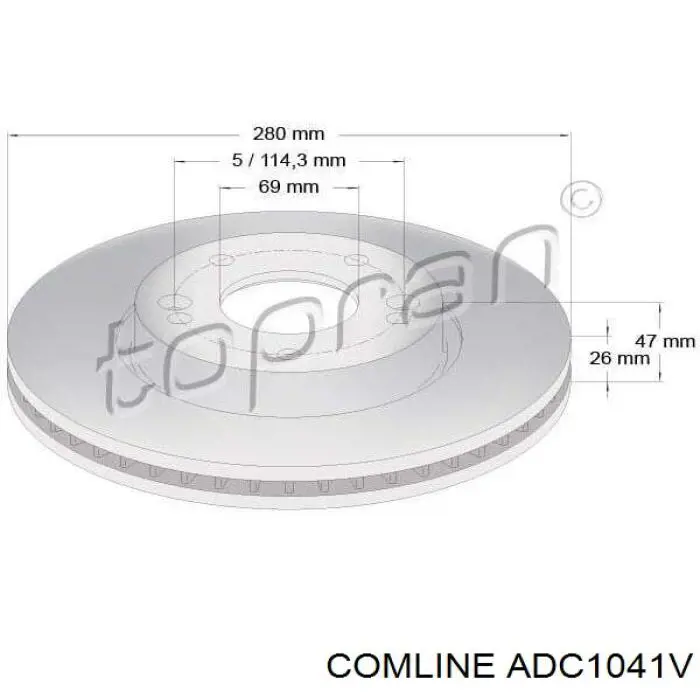 Купить ADC1041V Comline Ротор тормозной