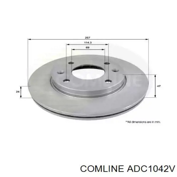 Передние тормозные диски ADC1042V Comline